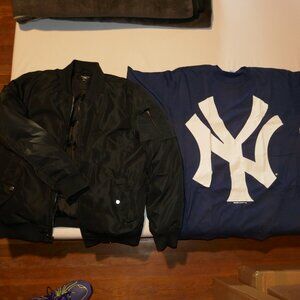 MENS XL MLB NEW YORK YANKEES STARTER VINTAGE RETRO T SHIRT JORDAN CRAIG JACKET
